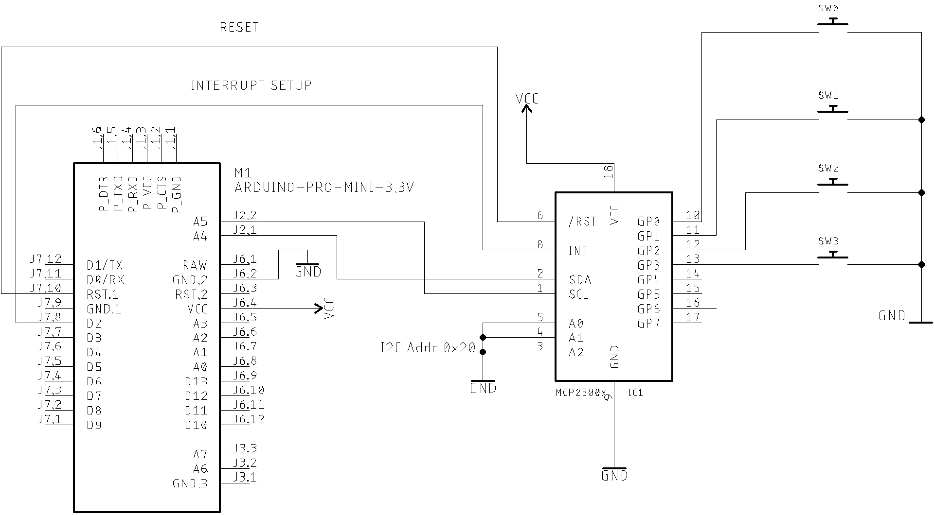 Basic schematic for interrupt setup