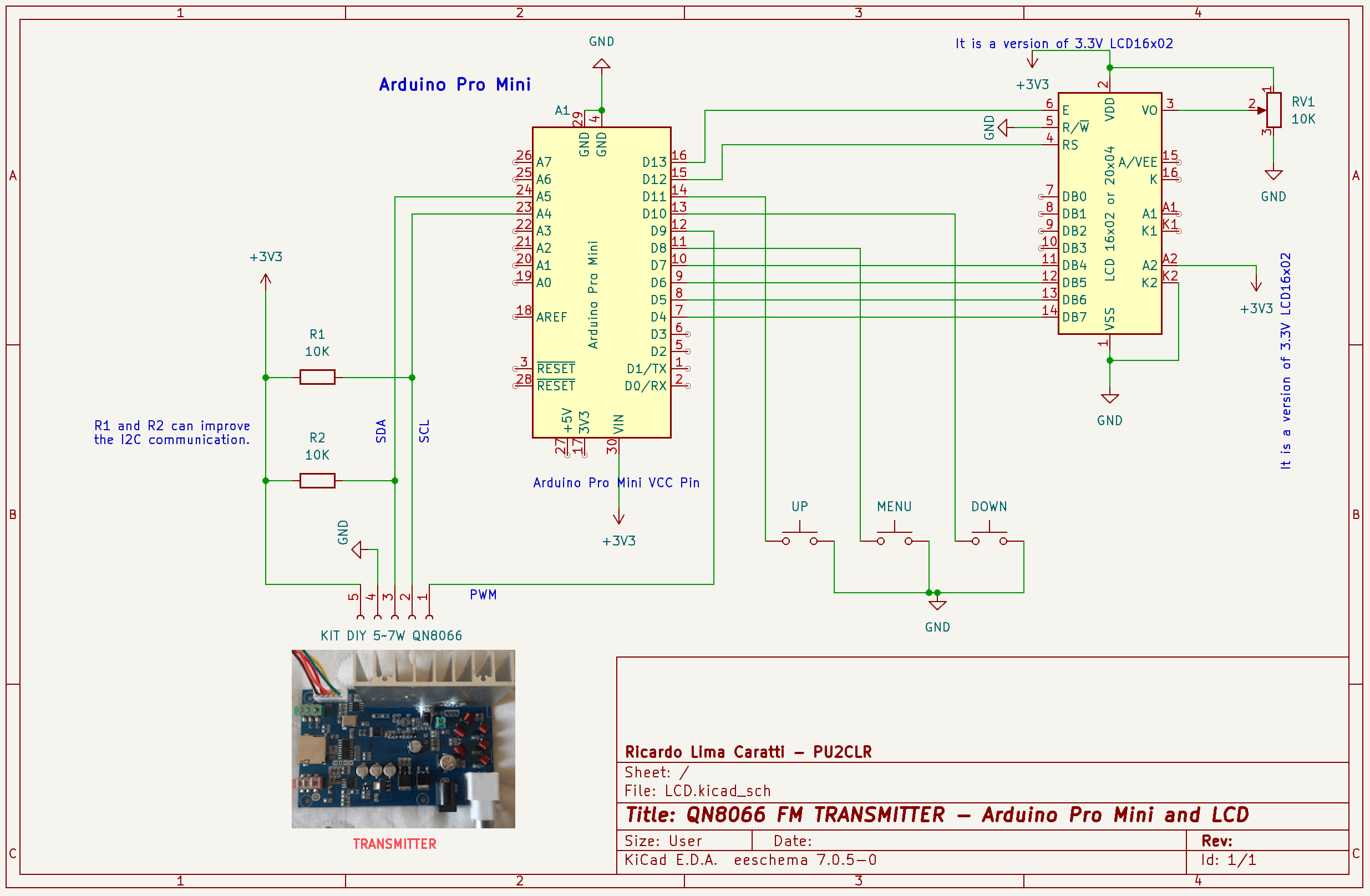 Arduino Nano and "KIT DIY 5~7W FM TRANSMITTER" schematic