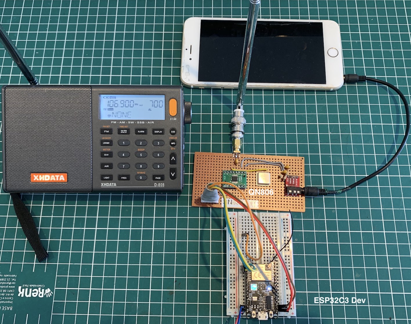 QN8066 and ESP32C3 Dev Module setup 01