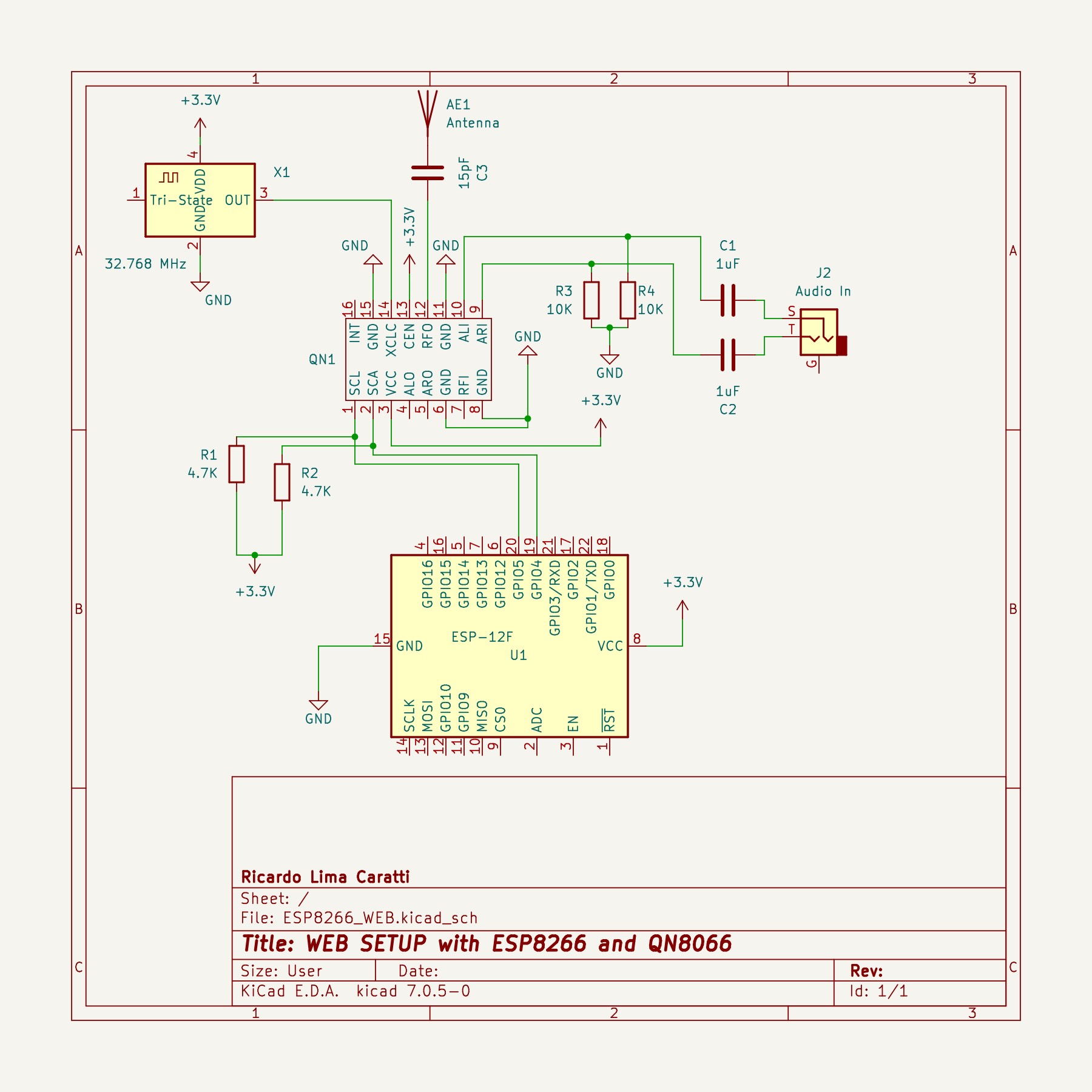ESP8266 and QN8066 Basic Setup