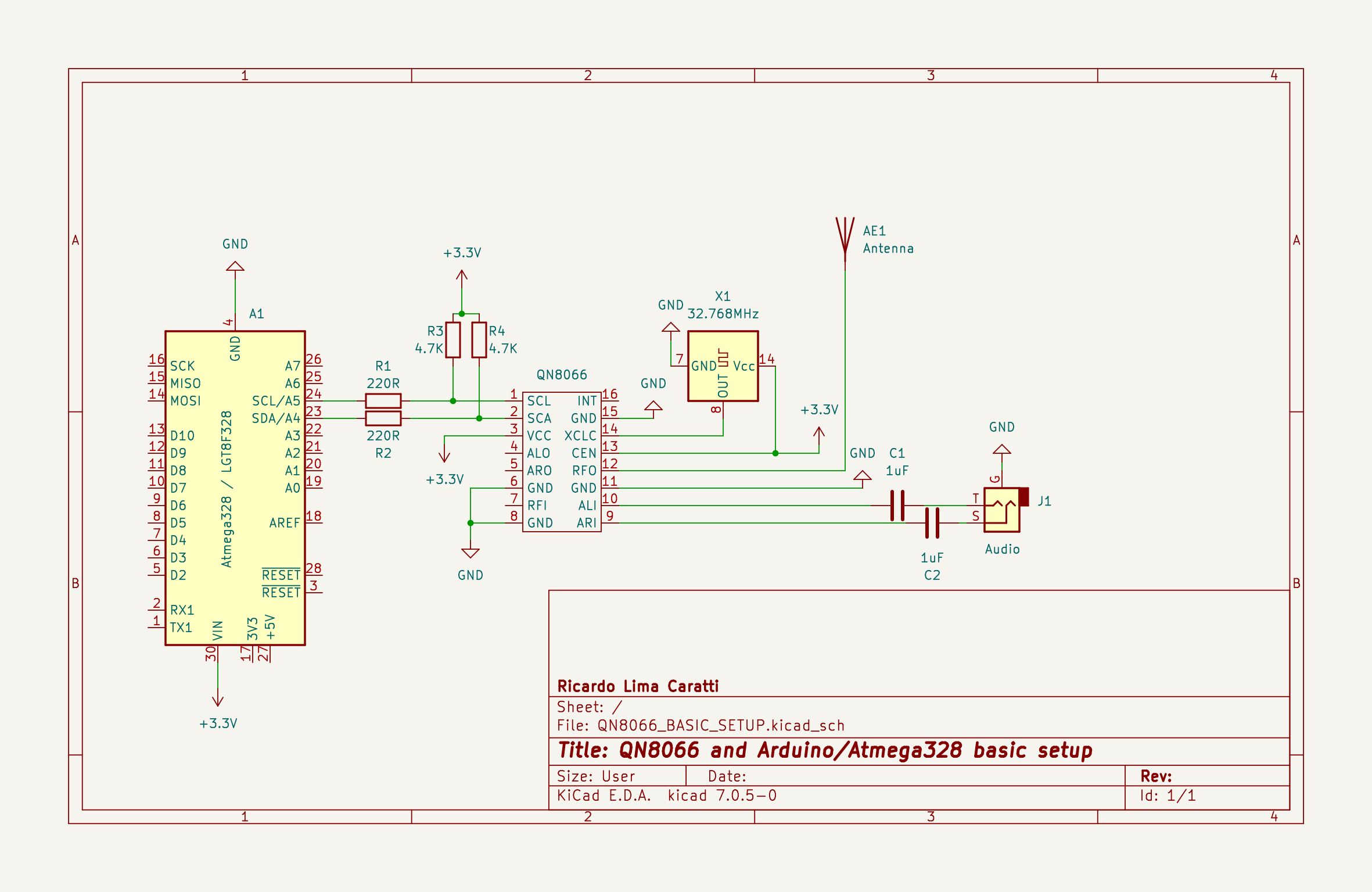 QN8066 and Arduino based on ATmega328 or LGT8F328