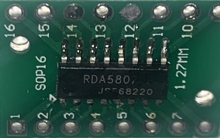 RDA5807 Breakout board