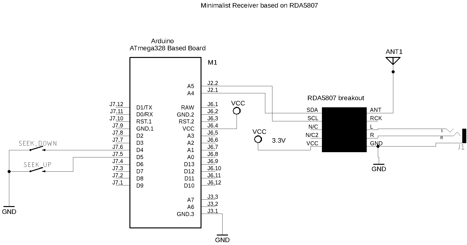 Minimalist receiver based on RDA5807