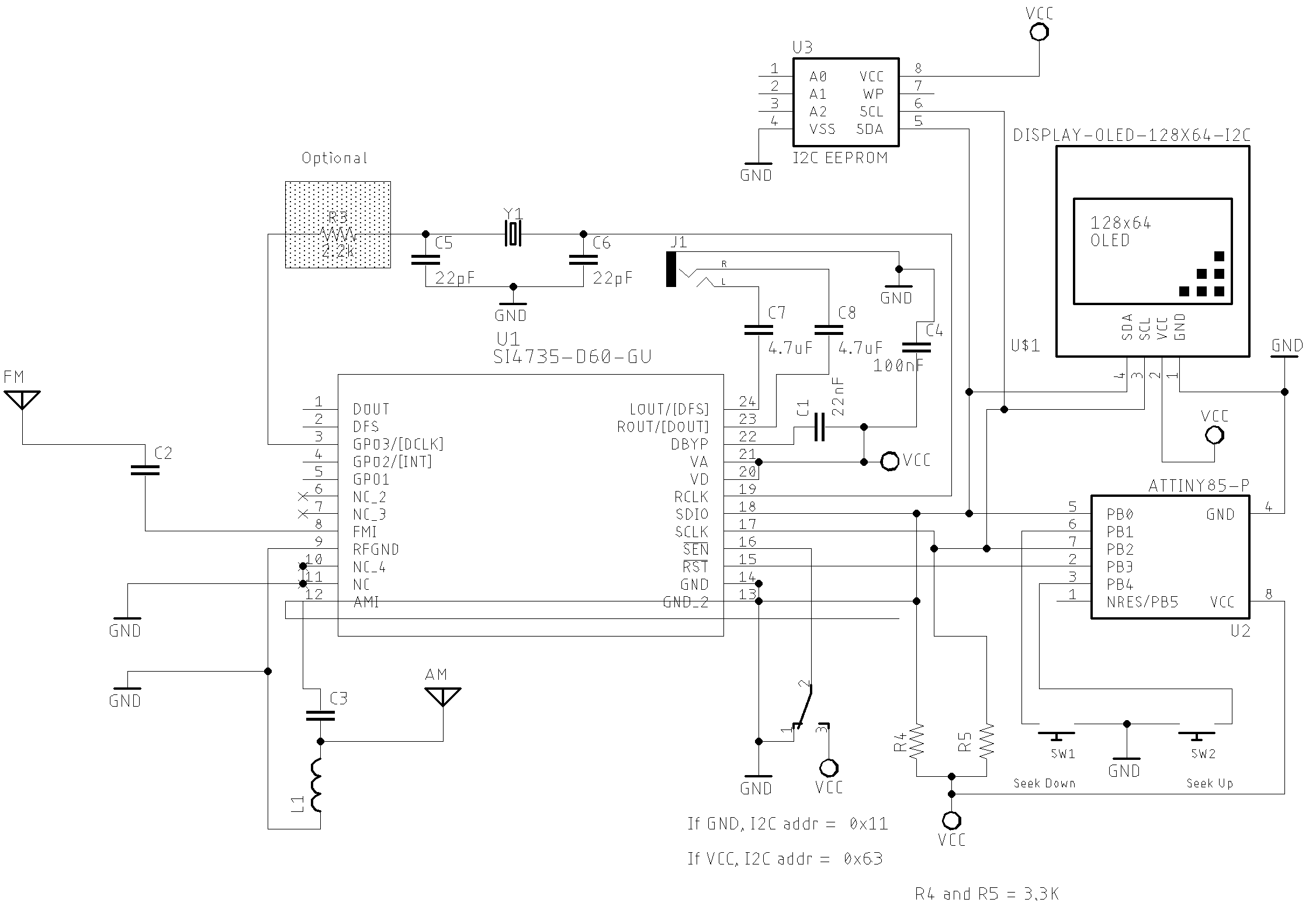 Attiny85 Basic schematic