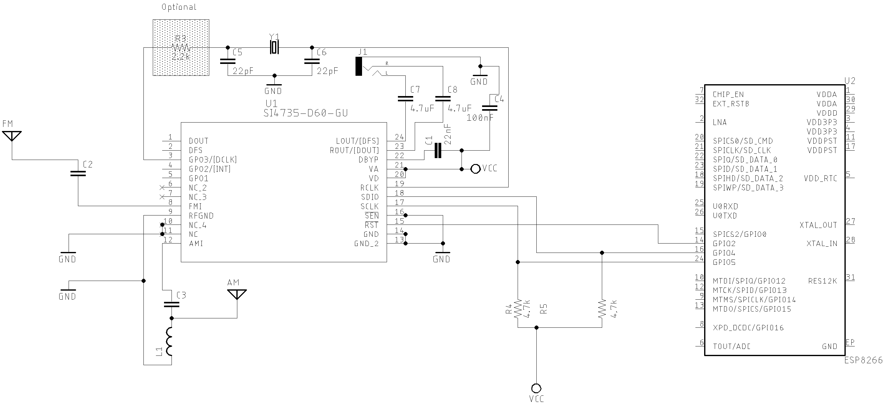 ESP8266 Basic schematic