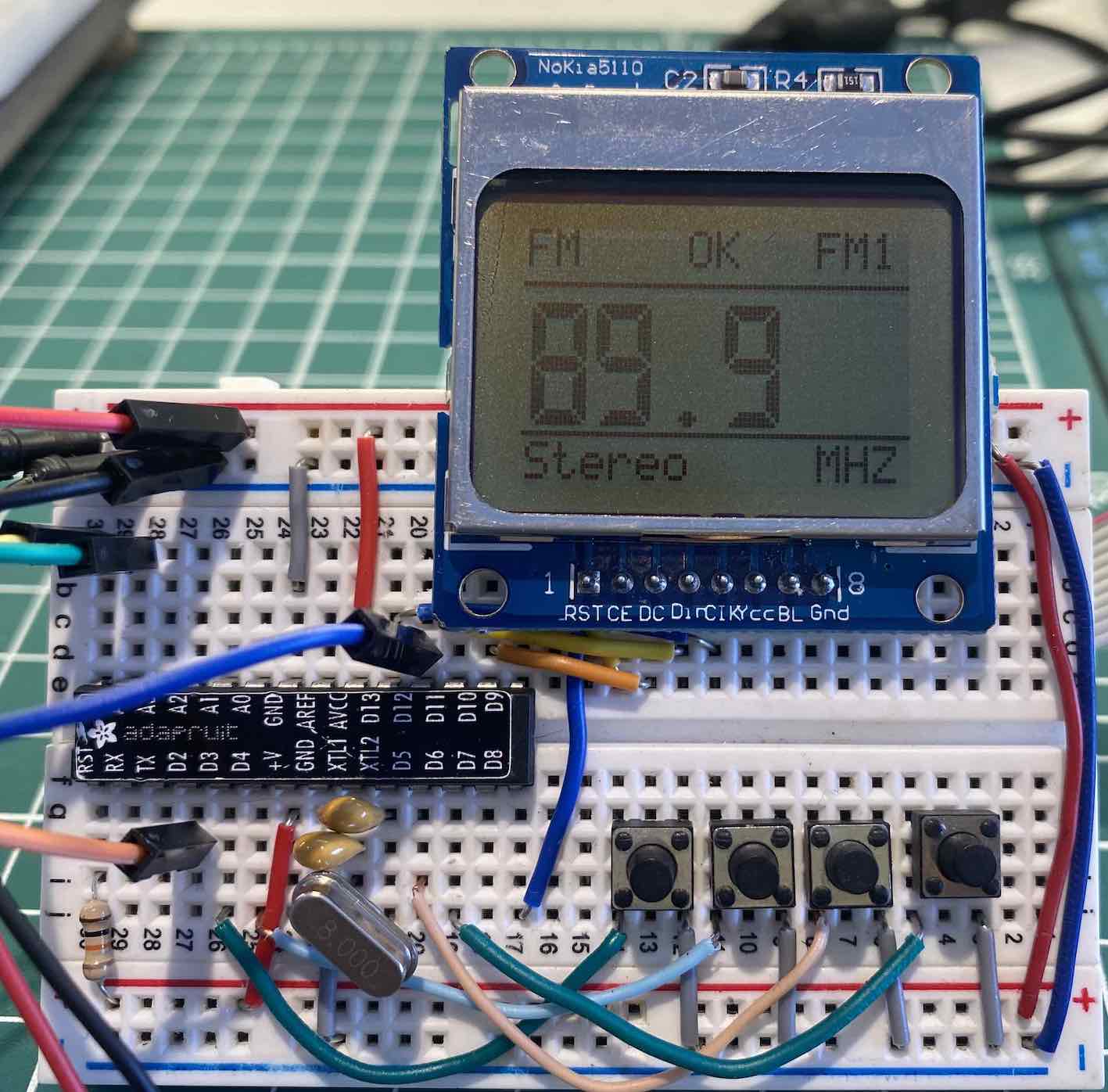 Nokia 5110 Display and SI4844 prototype 4