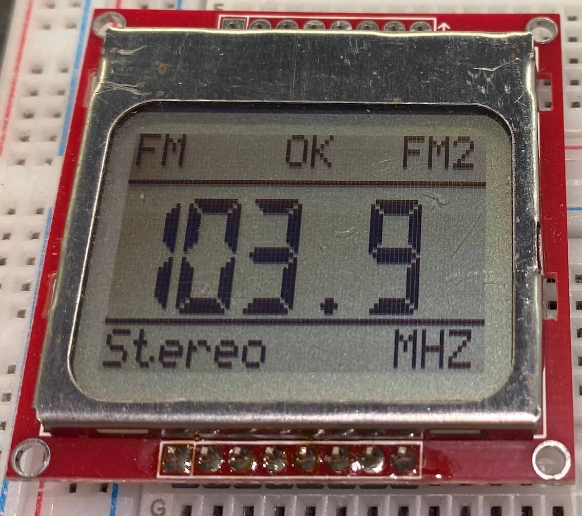 Nokia 5110 Display and SI4844 prototype 2